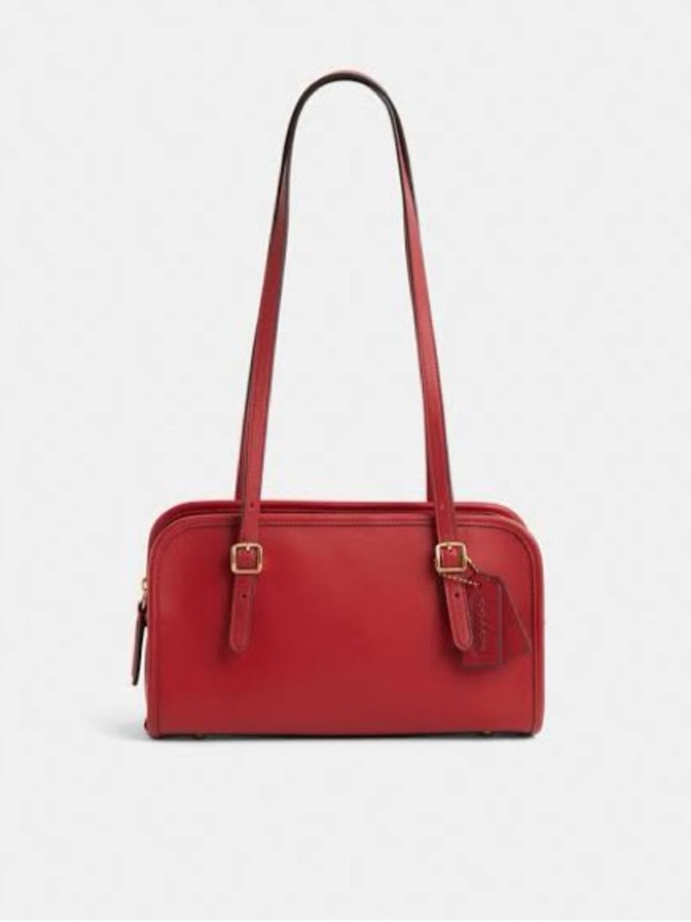 Coach Red Leather Shoulder Swing Zip Bag BNWT - rare color 🍒🔥